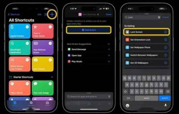 雷鸣镇苹果14锁屏维修店分享iPhone14升级iOS16.4后如何创建锁屏快捷方式 